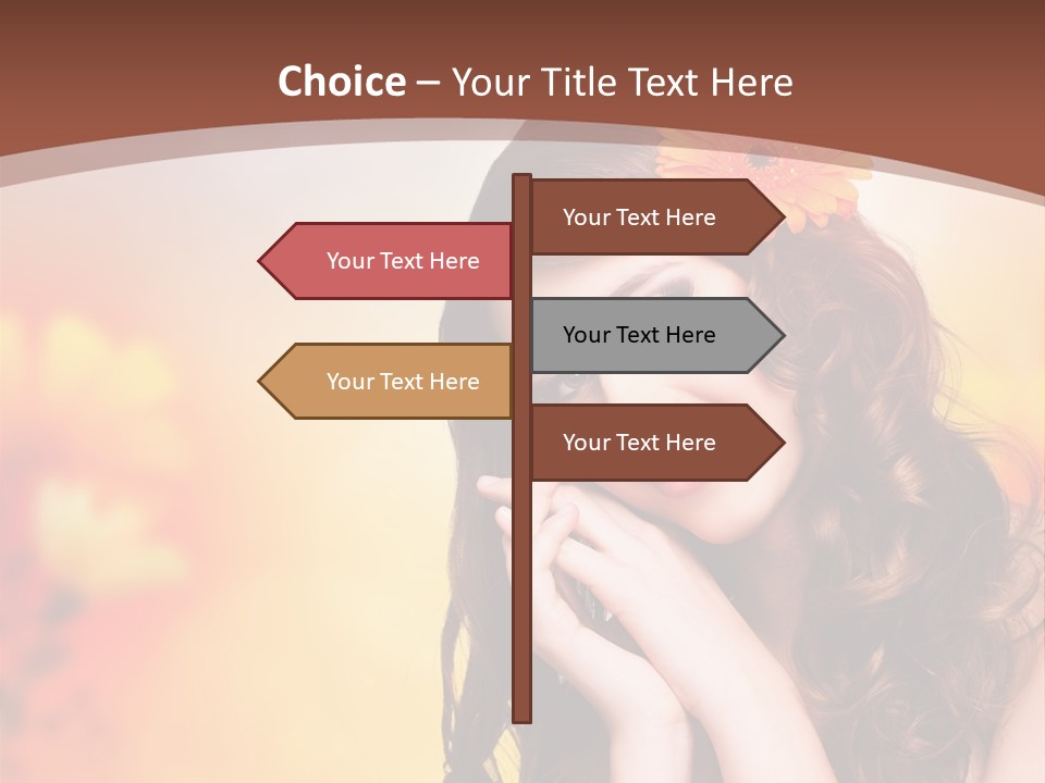 Hintergrund Ausstrahlung Frau PowerPoint Template