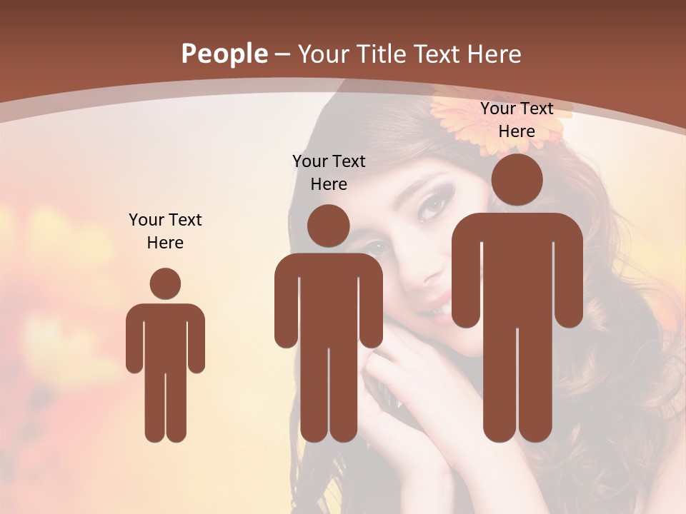 Hintergrund Ausstrahlung Frau PowerPoint Template