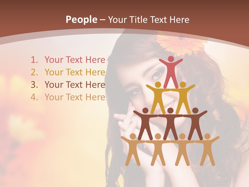 Hintergrund Ausstrahlung Frau PowerPoint Template