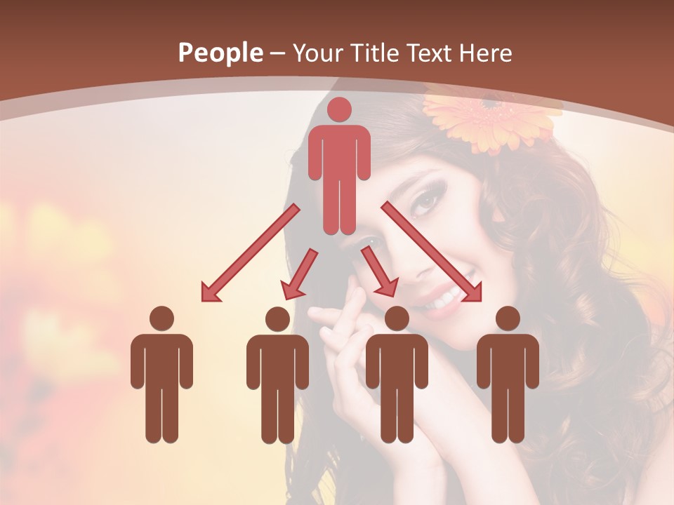 Hintergrund Ausstrahlung Frau PowerPoint Template