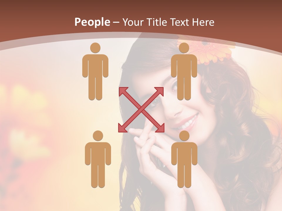 Hintergrund Ausstrahlung Frau PowerPoint Template