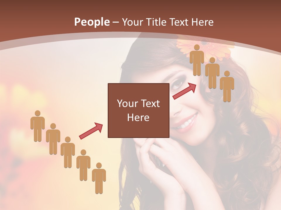 Hintergrund Ausstrahlung Frau PowerPoint Template