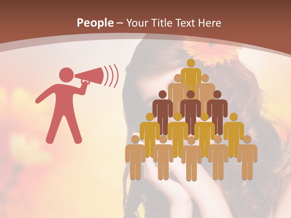 Hintergrund Ausstrahlung Frau PowerPoint Template