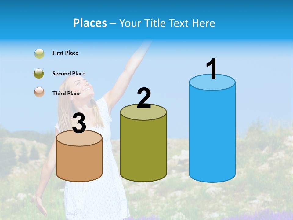 Outdoors Purple Meadow PowerPoint Template