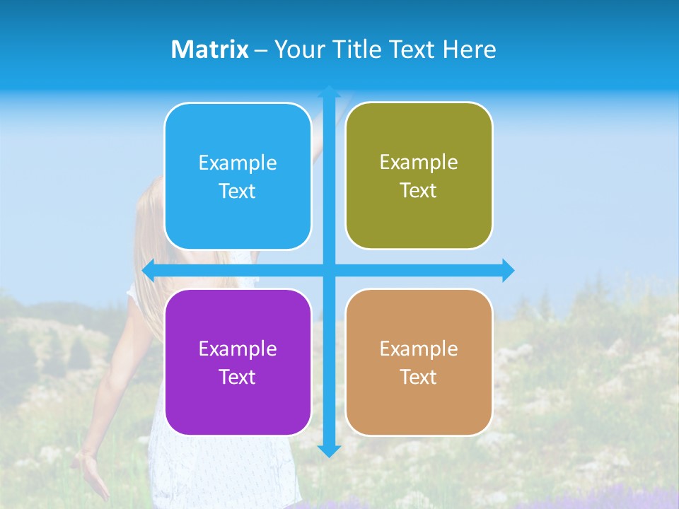 Outdoors Purple Meadow PowerPoint Template