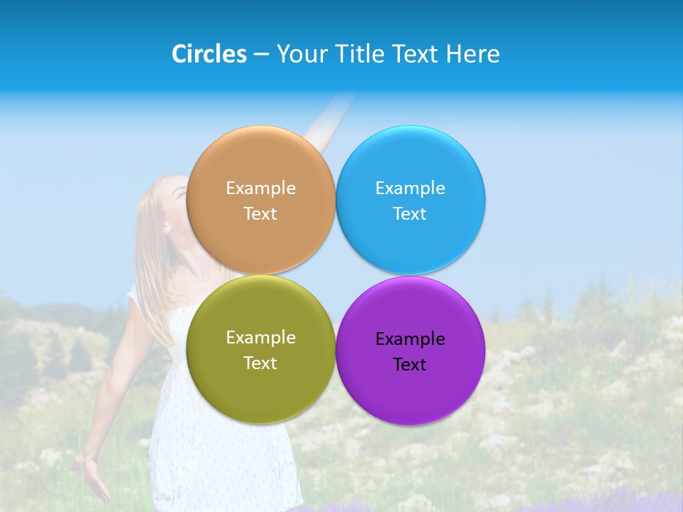 Outdoors Purple Meadow PowerPoint Template