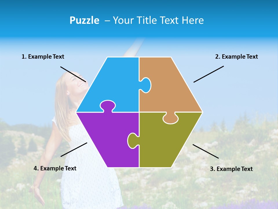 Outdoors Purple Meadow PowerPoint Template