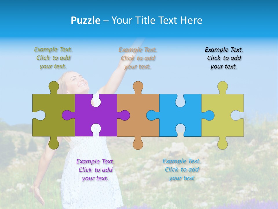 Outdoors Purple Meadow PowerPoint Template