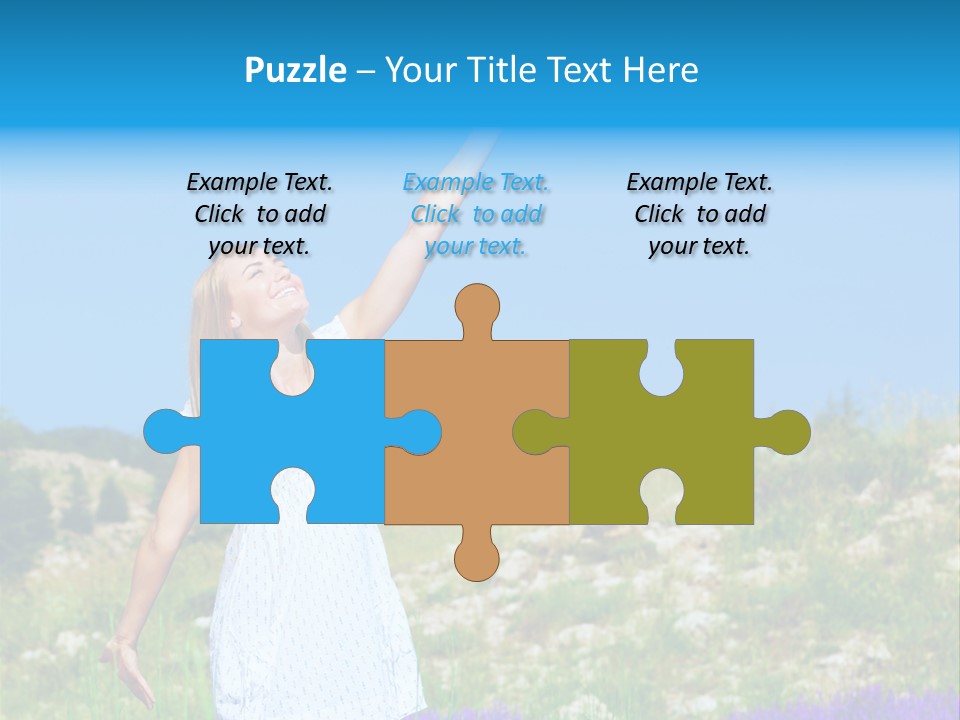 Outdoors Purple Meadow PowerPoint Template