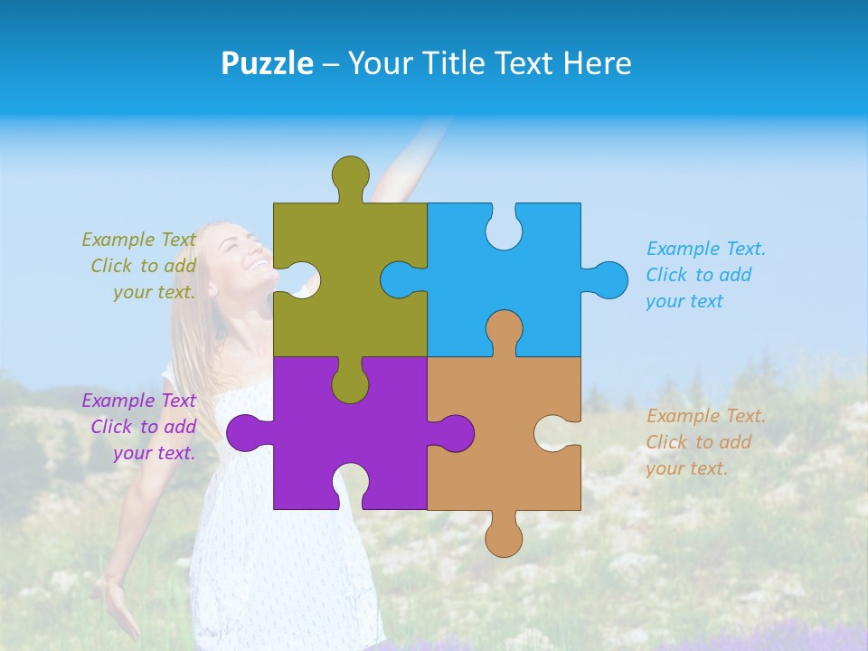 Outdoors Purple Meadow PowerPoint Template