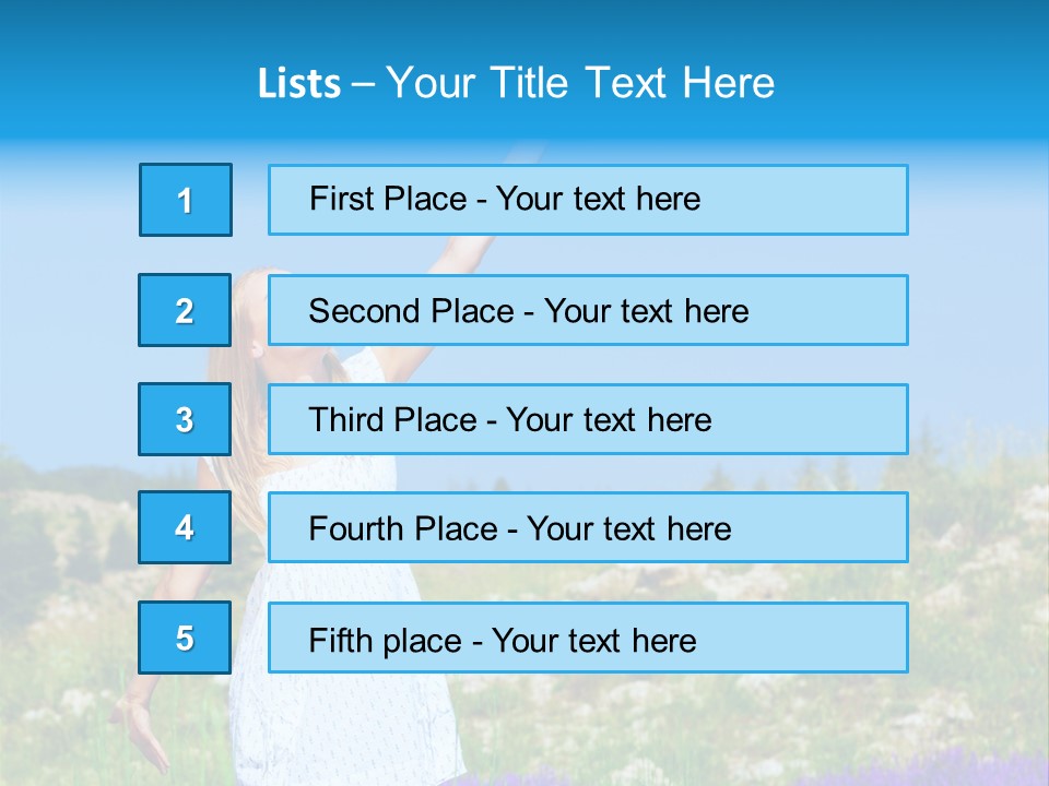 Outdoors Purple Meadow PowerPoint Template