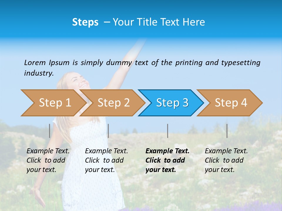 Outdoors Purple Meadow PowerPoint Template