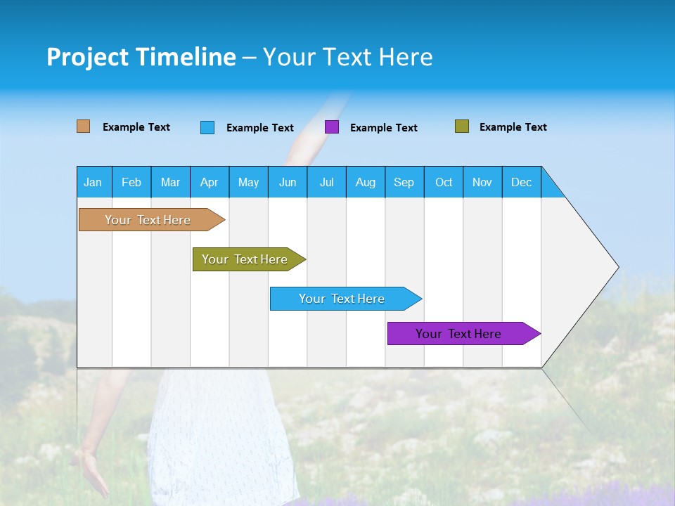 Outdoors Purple Meadow PowerPoint Template