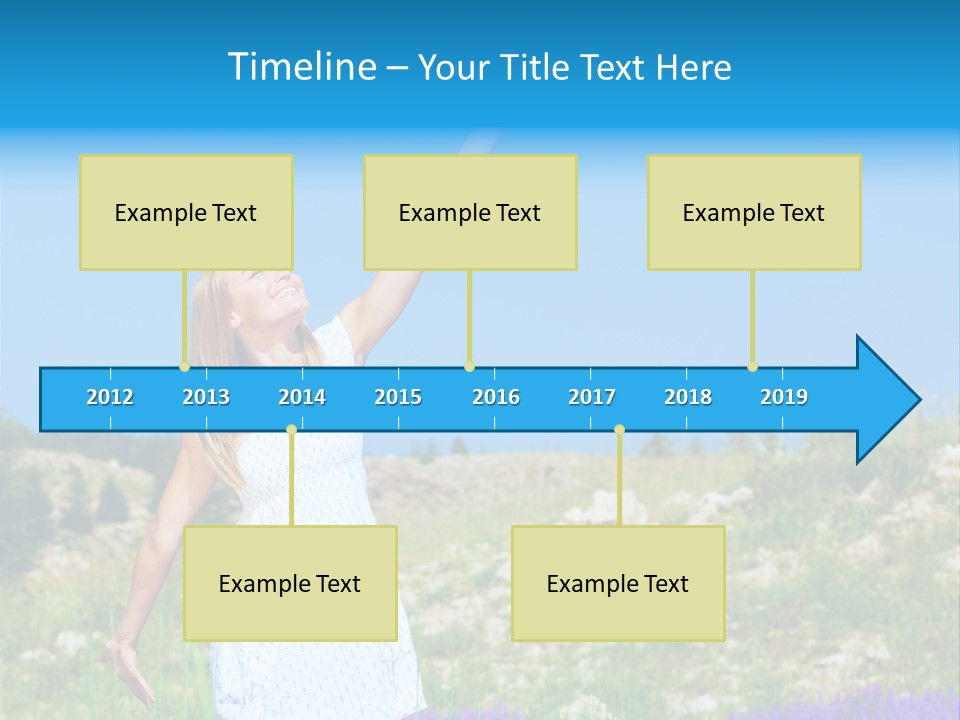 Outdoors Purple Meadow PowerPoint Template
