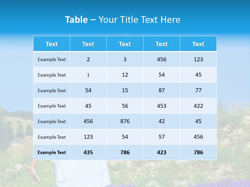 Outdoors Purple Meadow PowerPoint Template
