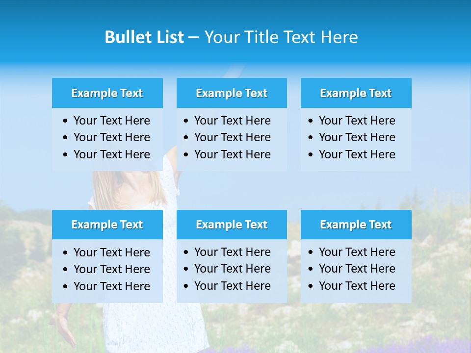 Outdoors Purple Meadow PowerPoint Template