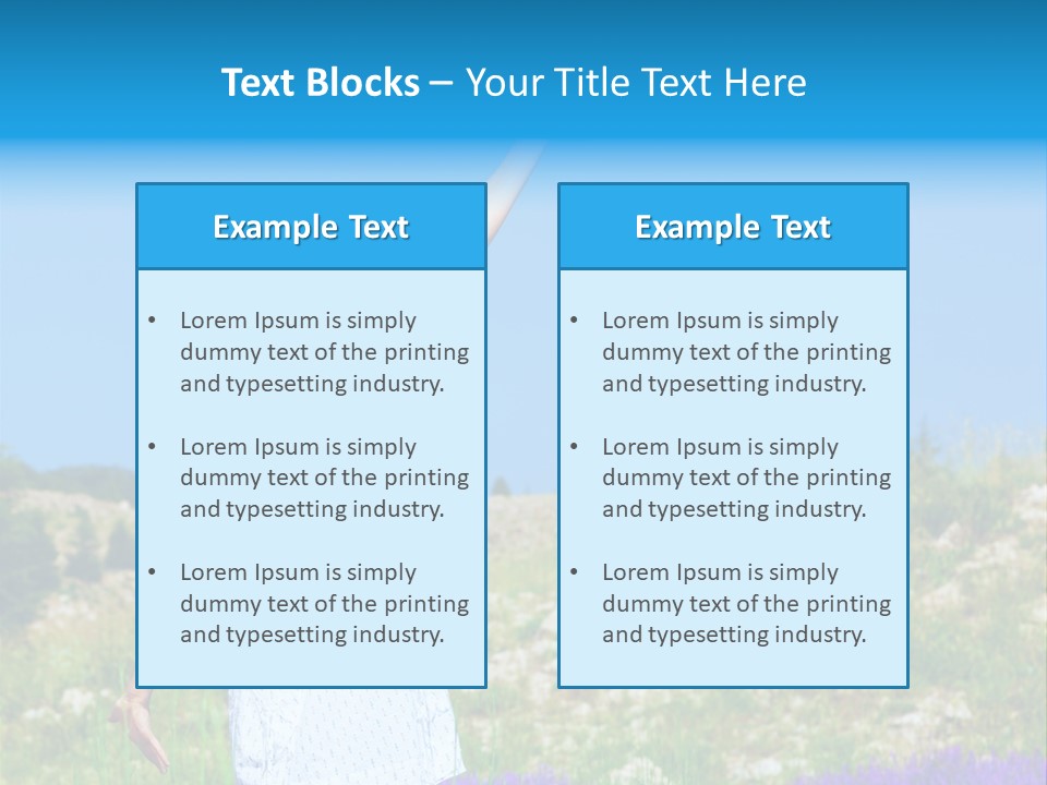 Outdoors Purple Meadow PowerPoint Template