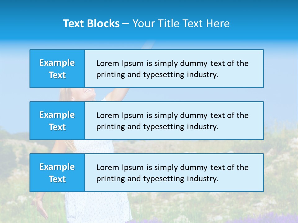 Outdoors Purple Meadow PowerPoint Template