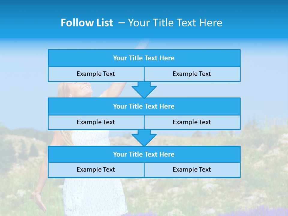 Outdoors Purple Meadow PowerPoint Template