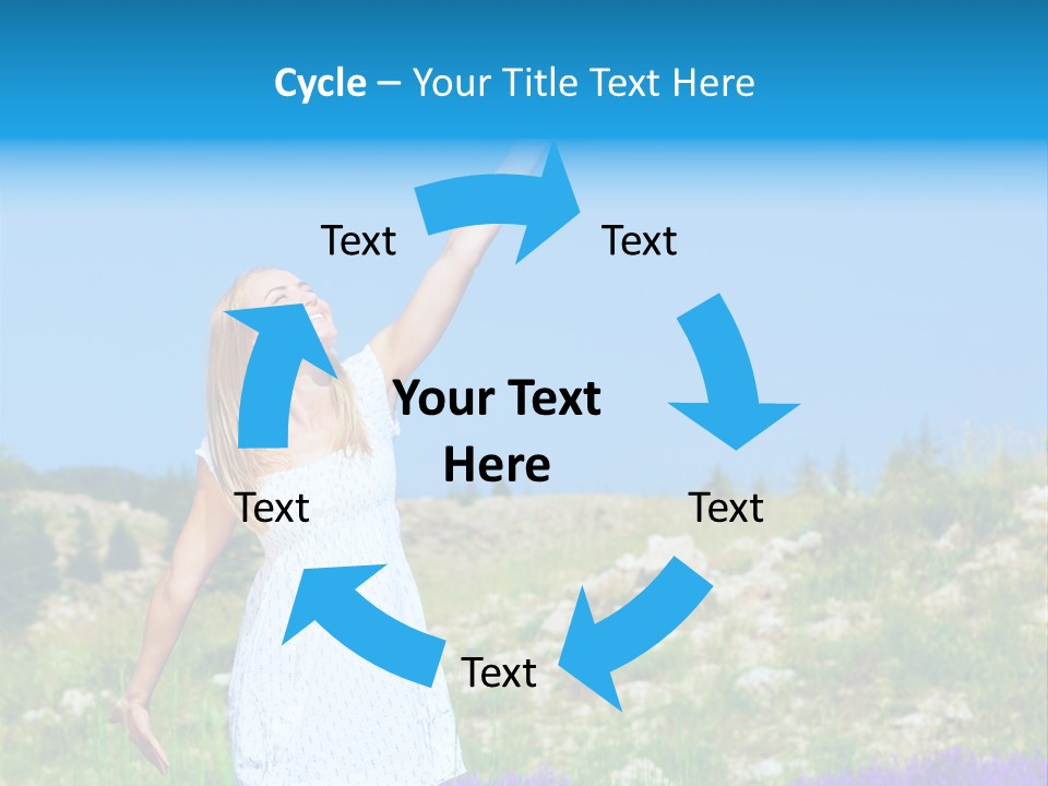 Outdoors Purple Meadow PowerPoint Template