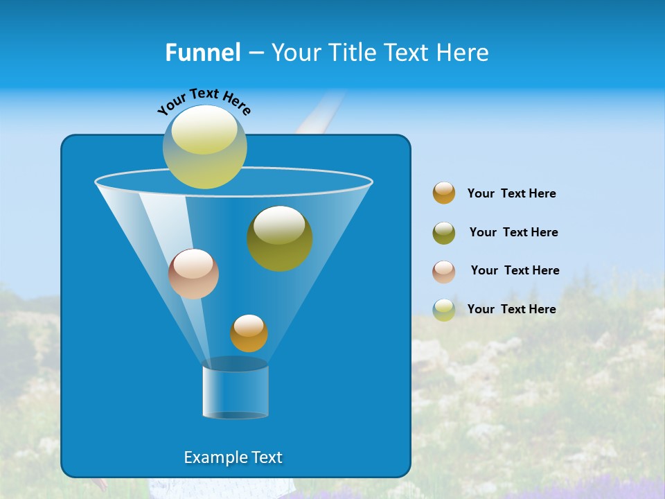 Outdoors Purple Meadow PowerPoint Template