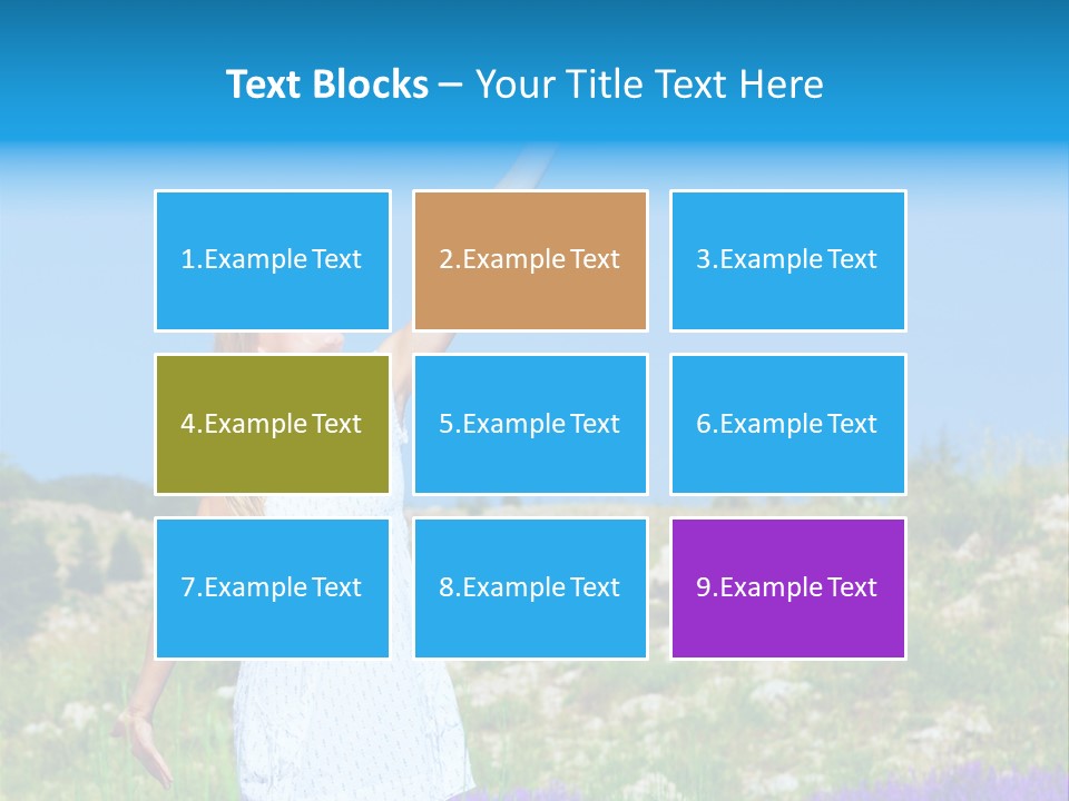 Outdoors Purple Meadow PowerPoint Template