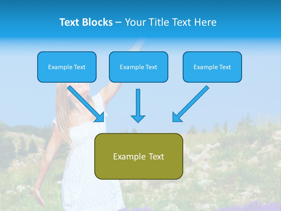 Outdoors Purple Meadow PowerPoint Template