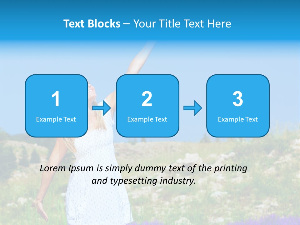 Outdoors Purple Meadow PowerPoint Template