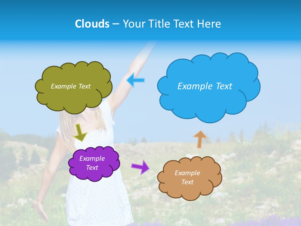 Outdoors Purple Meadow PowerPoint Template