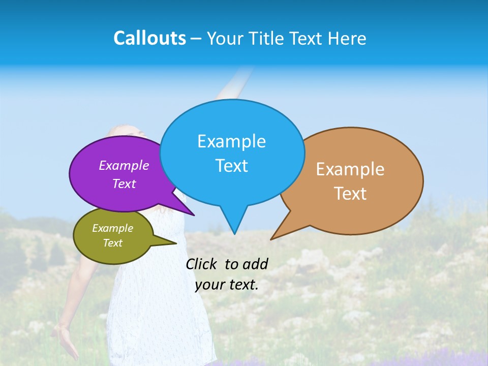 Outdoors Purple Meadow PowerPoint Template