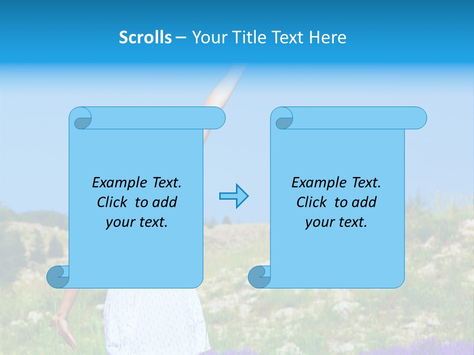 Outdoors Purple Meadow PowerPoint Template