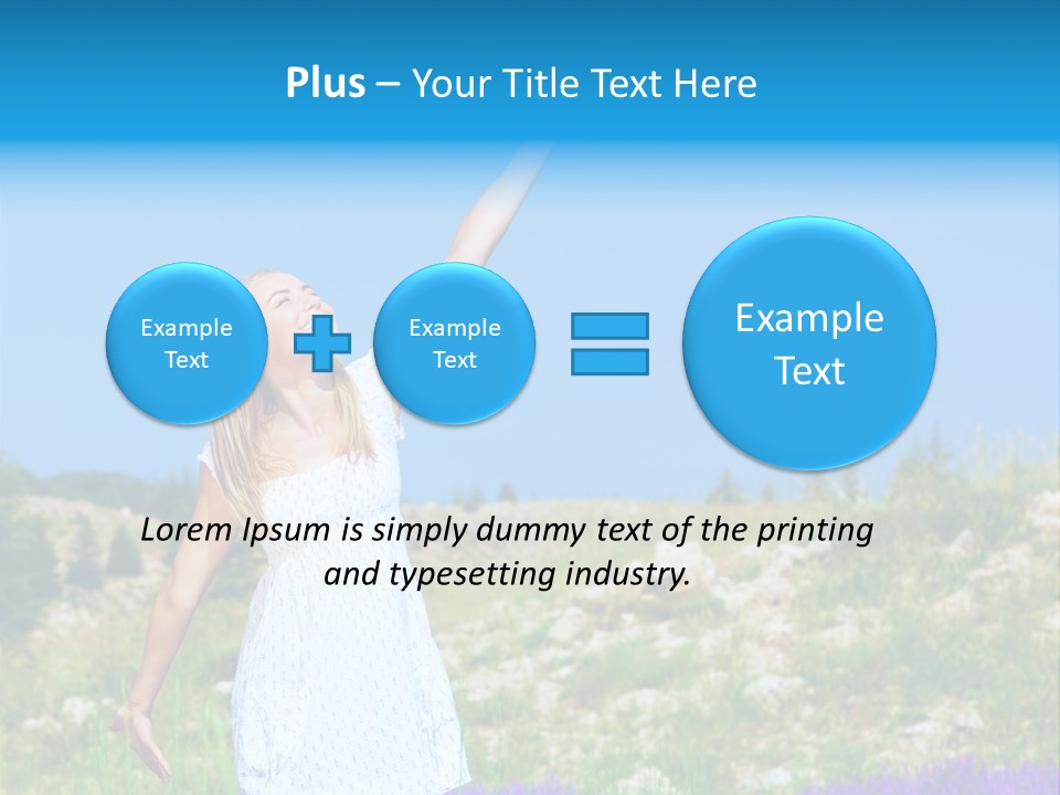 Outdoors Purple Meadow PowerPoint Template