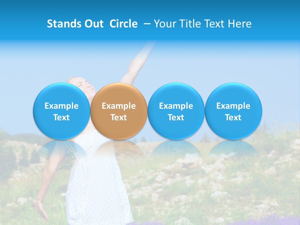 Outdoors Purple Meadow PowerPoint Template