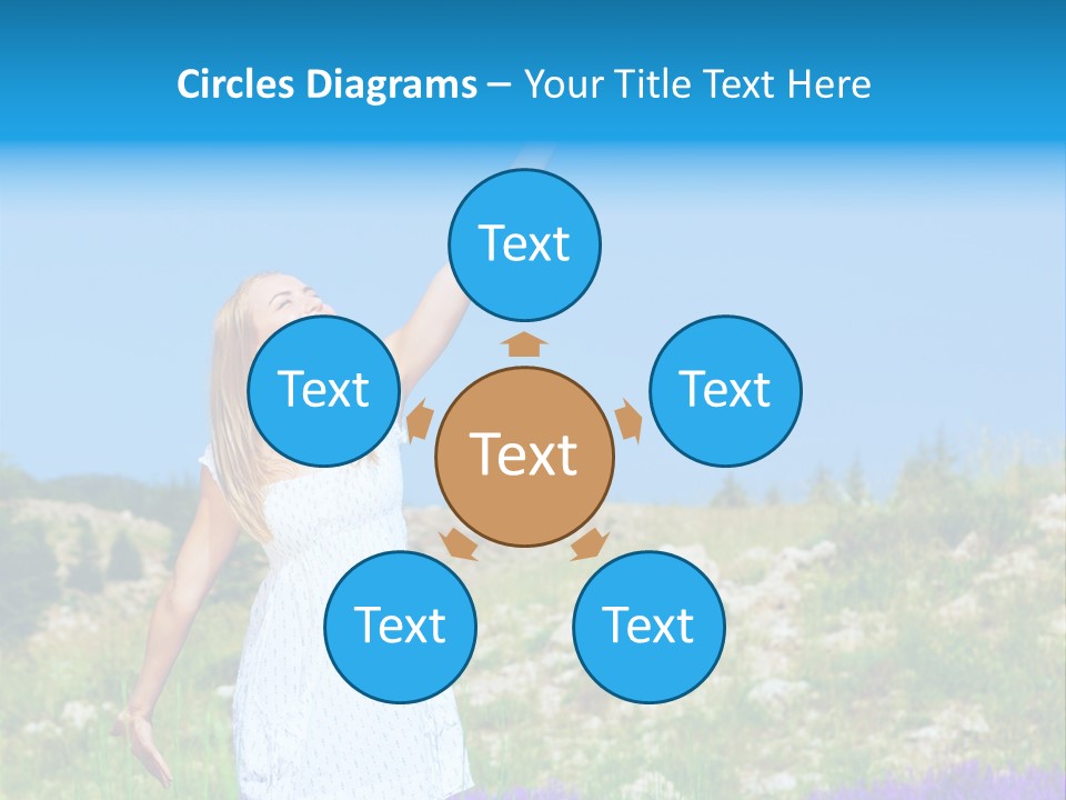 Outdoors Purple Meadow PowerPoint Template