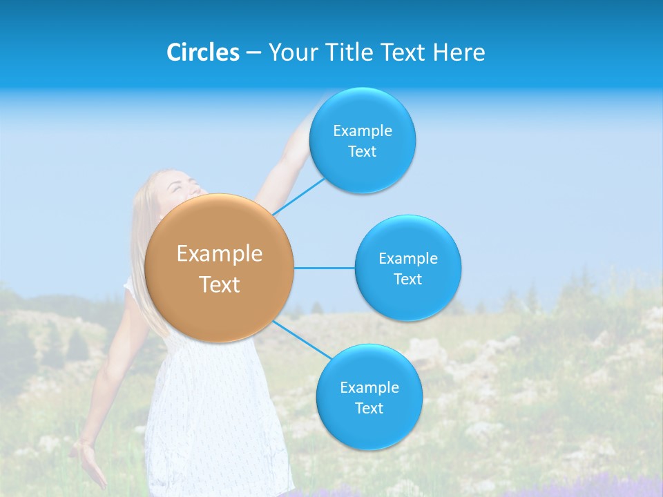 Outdoors Purple Meadow PowerPoint Template