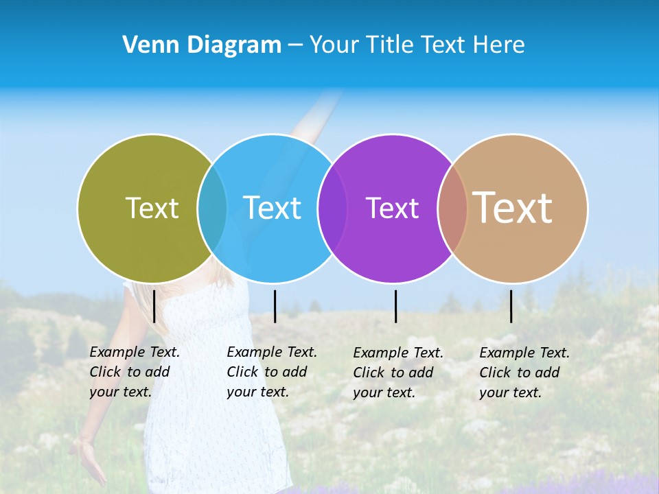 Outdoors Purple Meadow PowerPoint Template