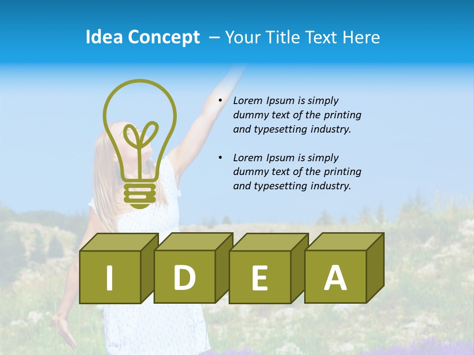 Outdoors Purple Meadow PowerPoint Template