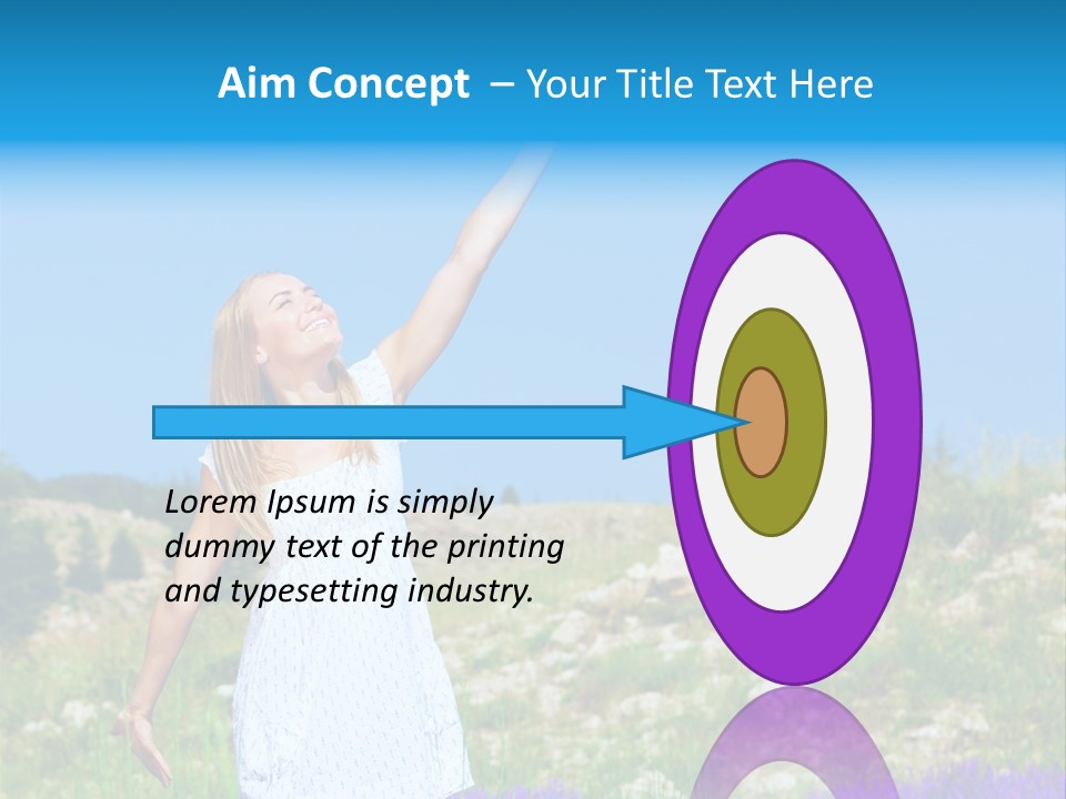 Outdoors Purple Meadow PowerPoint Template