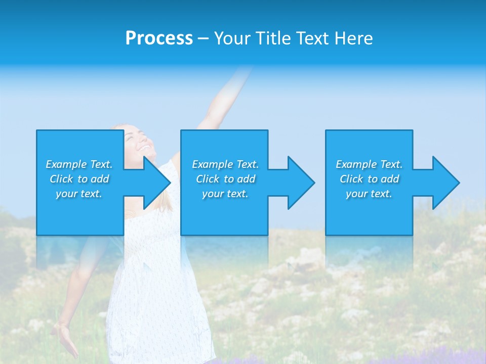 Outdoors Purple Meadow PowerPoint Template