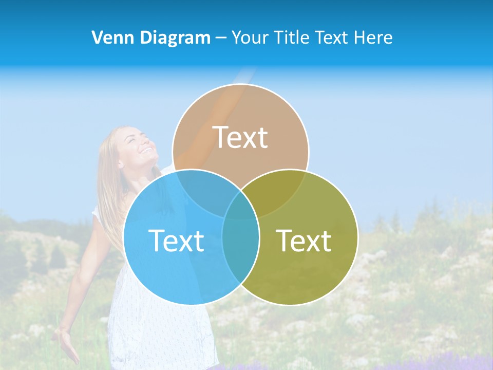 Outdoors Purple Meadow PowerPoint Template