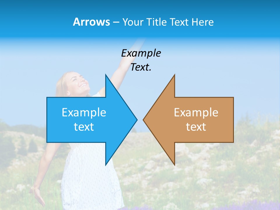 Outdoors Purple Meadow PowerPoint Template