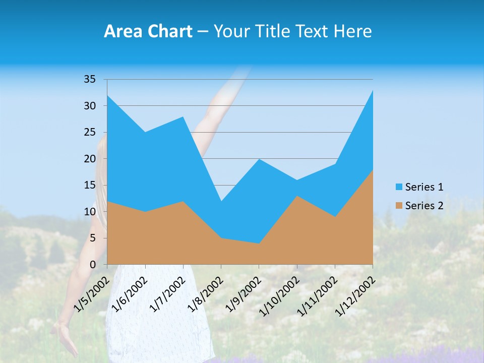 Outdoors Purple Meadow PowerPoint Template