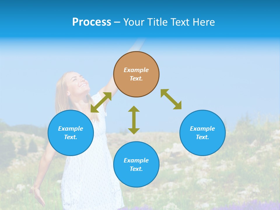 Outdoors Purple Meadow PowerPoint Template