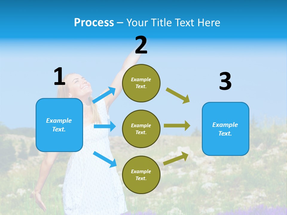 Outdoors Purple Meadow PowerPoint Template