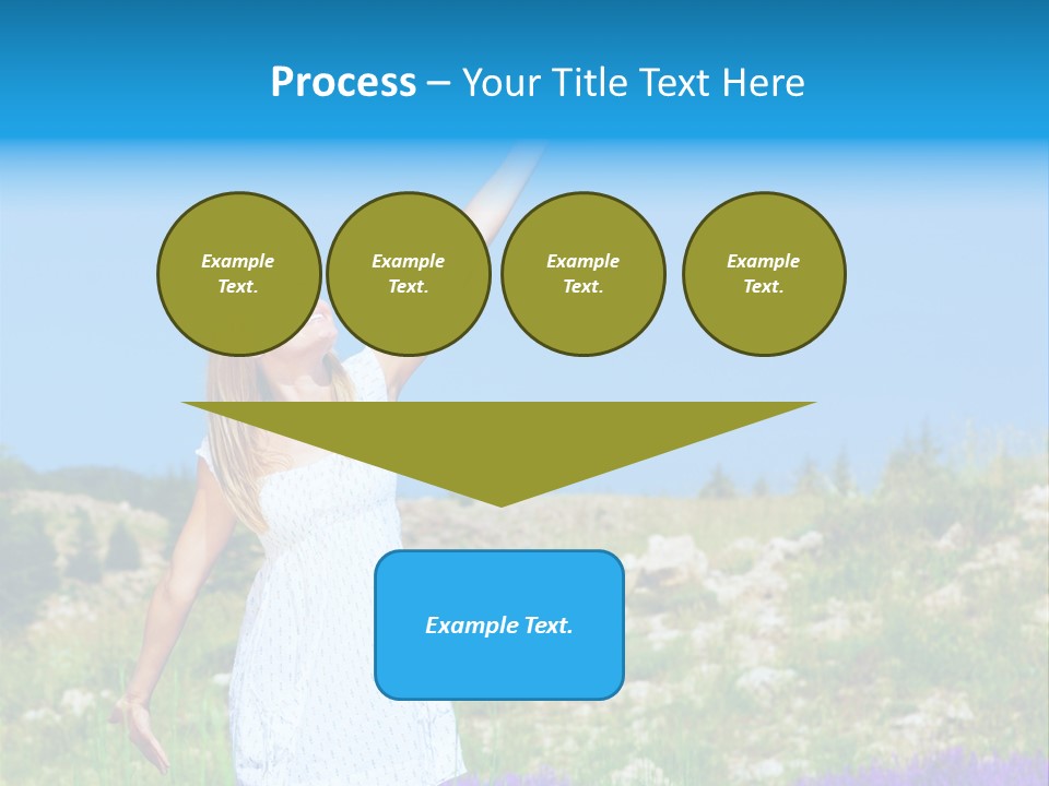 Outdoors Purple Meadow PowerPoint Template