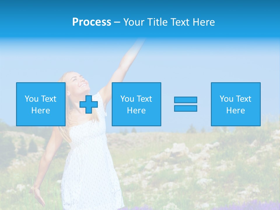 Outdoors Purple Meadow PowerPoint Template