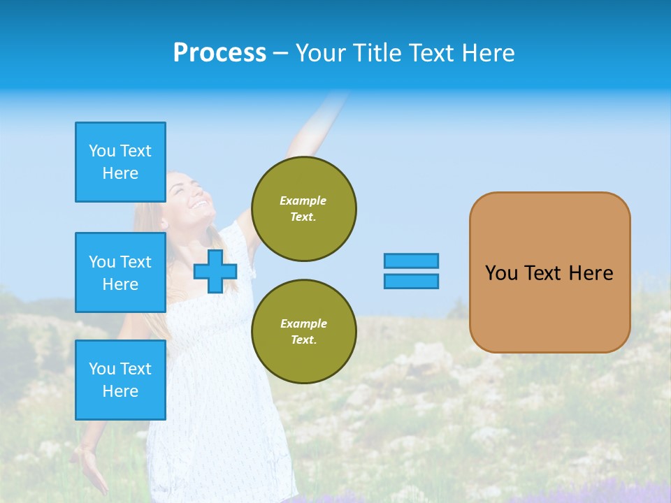 Outdoors Purple Meadow PowerPoint Template