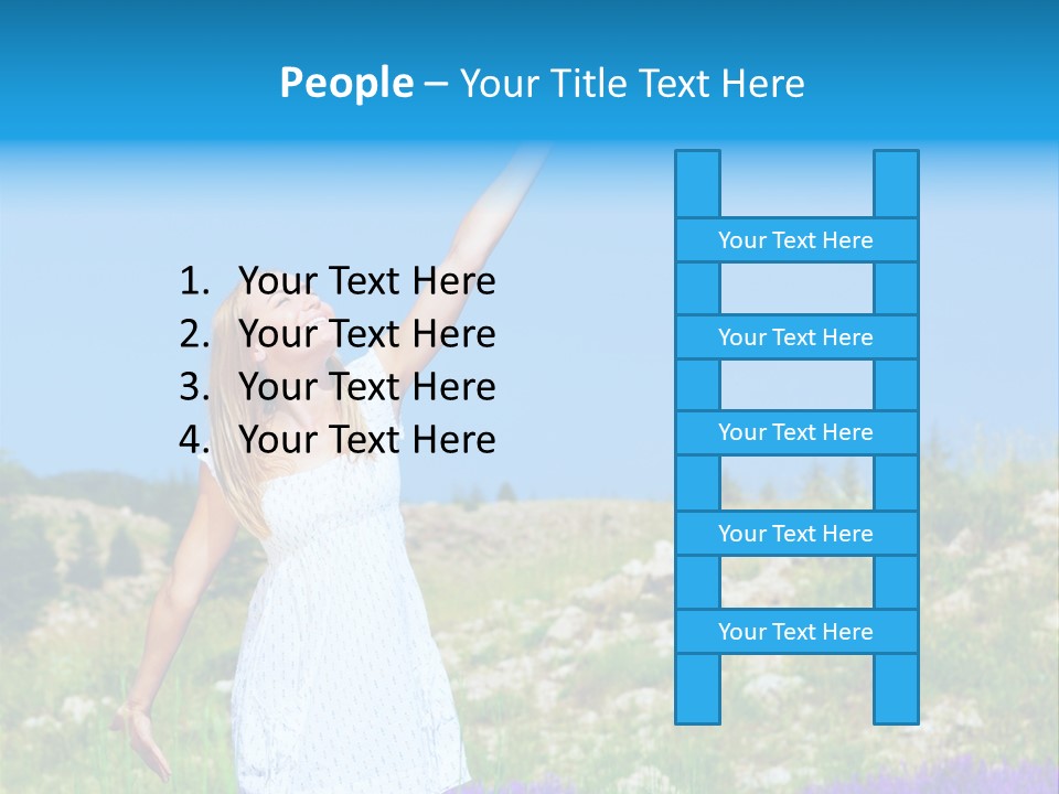 Outdoors Purple Meadow PowerPoint Template