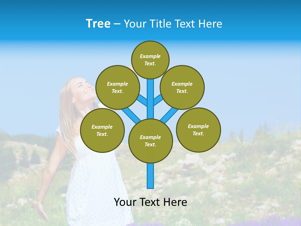 Outdoors Purple Meadow PowerPoint Template