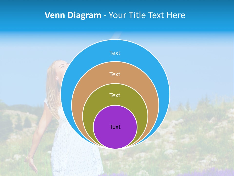 Outdoors Purple Meadow PowerPoint Template